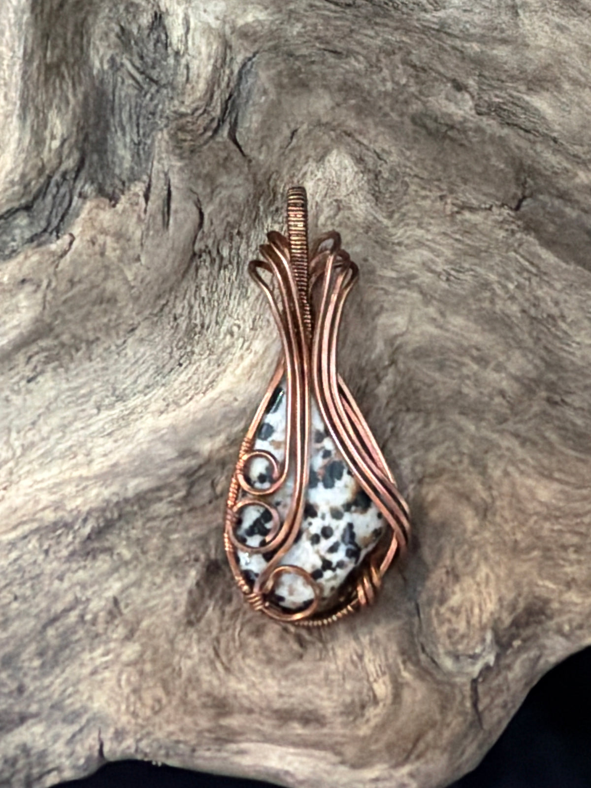 Art Nouveau Inspired — Handcrafted Copper & Gemstone Pendants