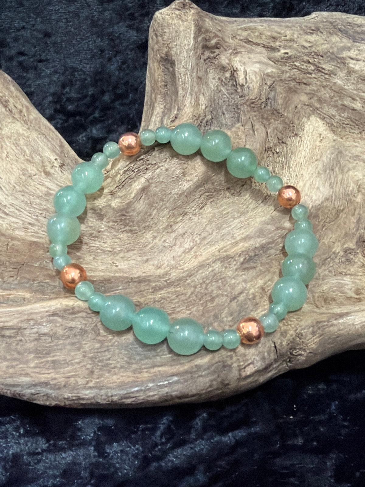Gemstone and copper bracelets