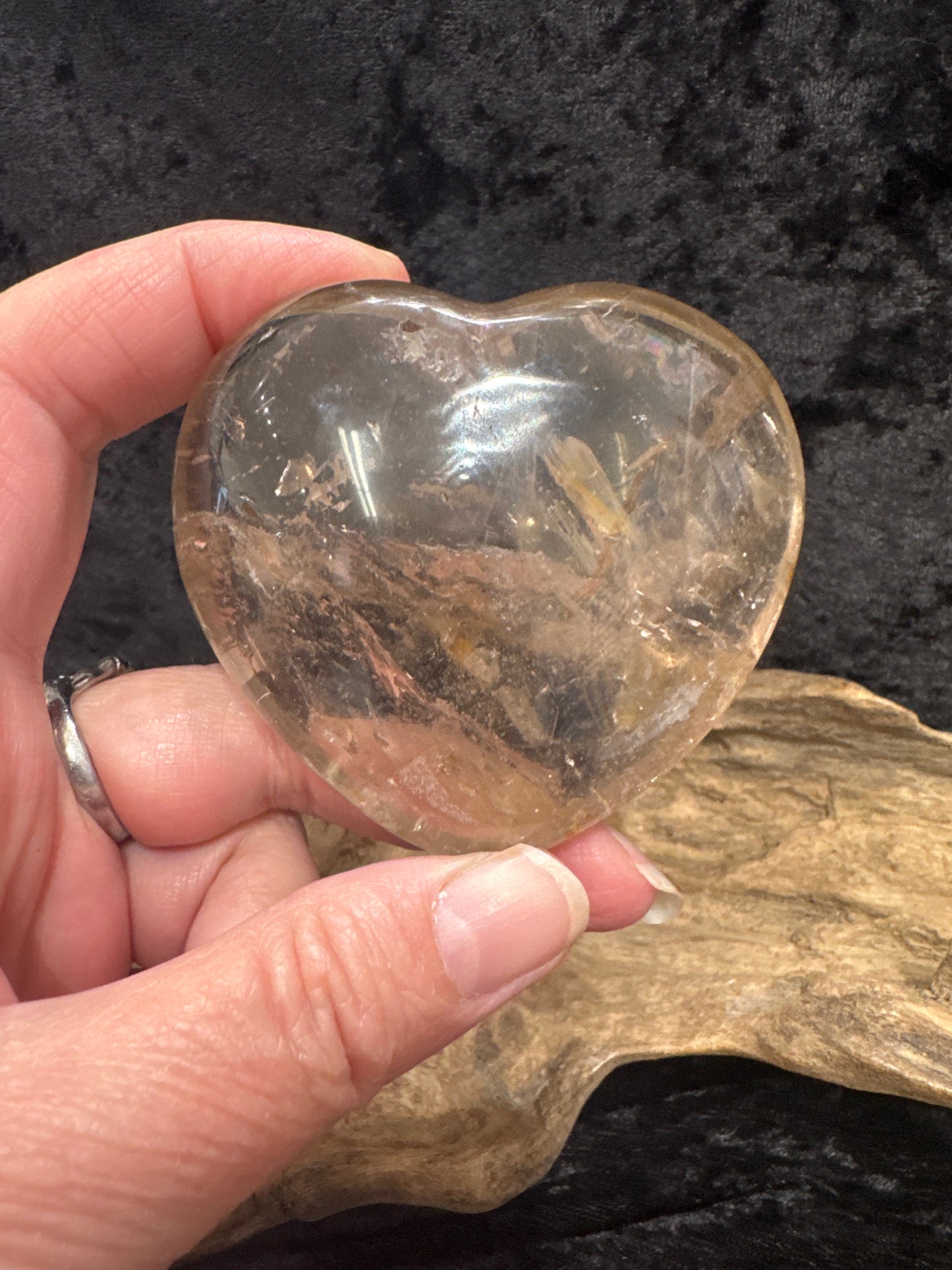 Smokey Quartz hearts