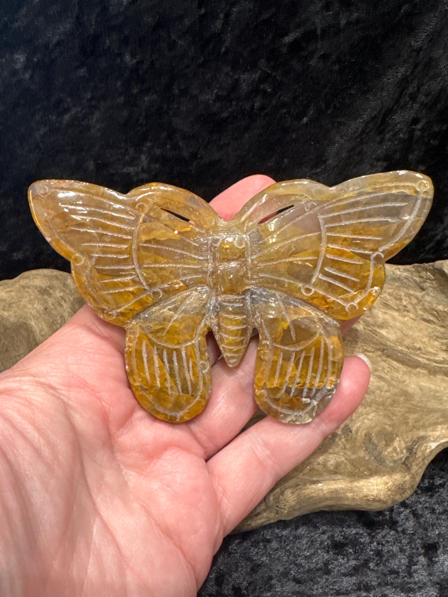 Golden Healer Quartz Butterfly