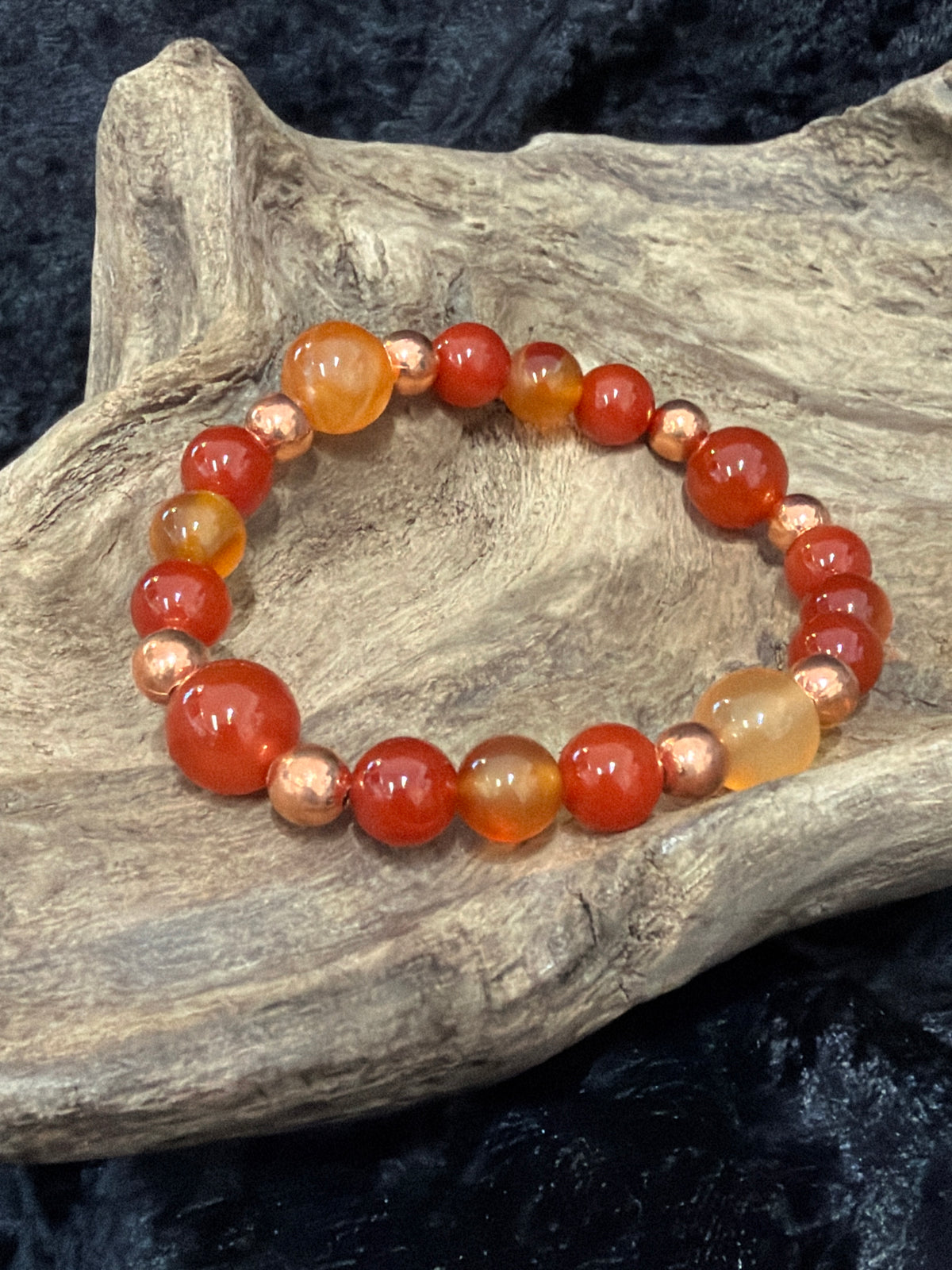 Gemstone and copper bracelets