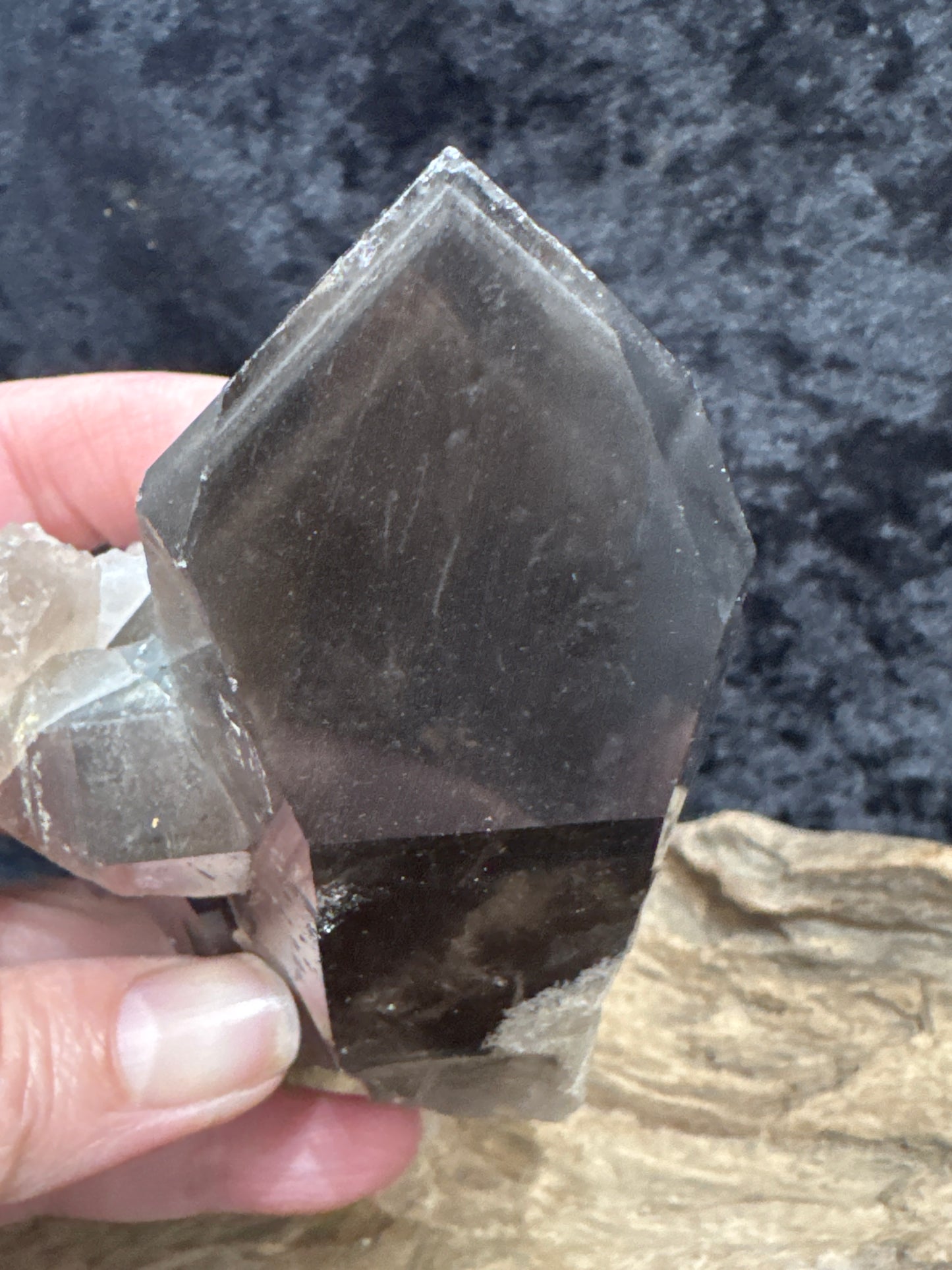 Smoky Quartz Channeler with Phantom Growth (Natural Formation)