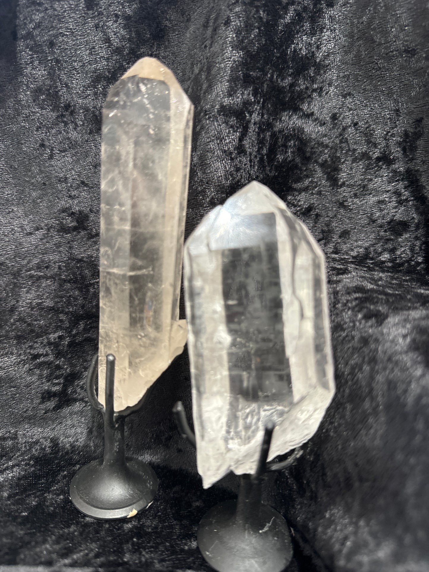 Quartz point on stands