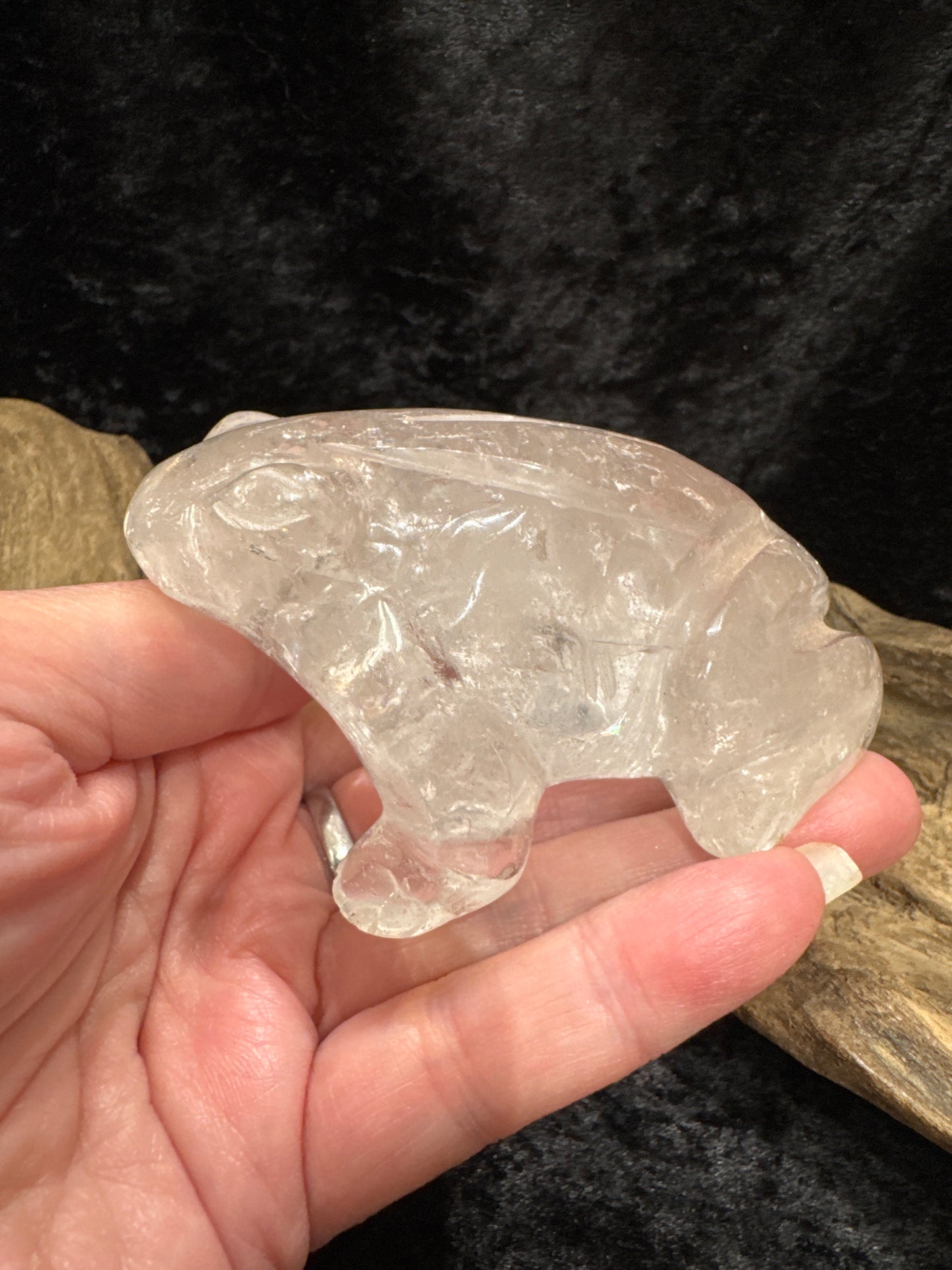 Smokey Quartz frog
