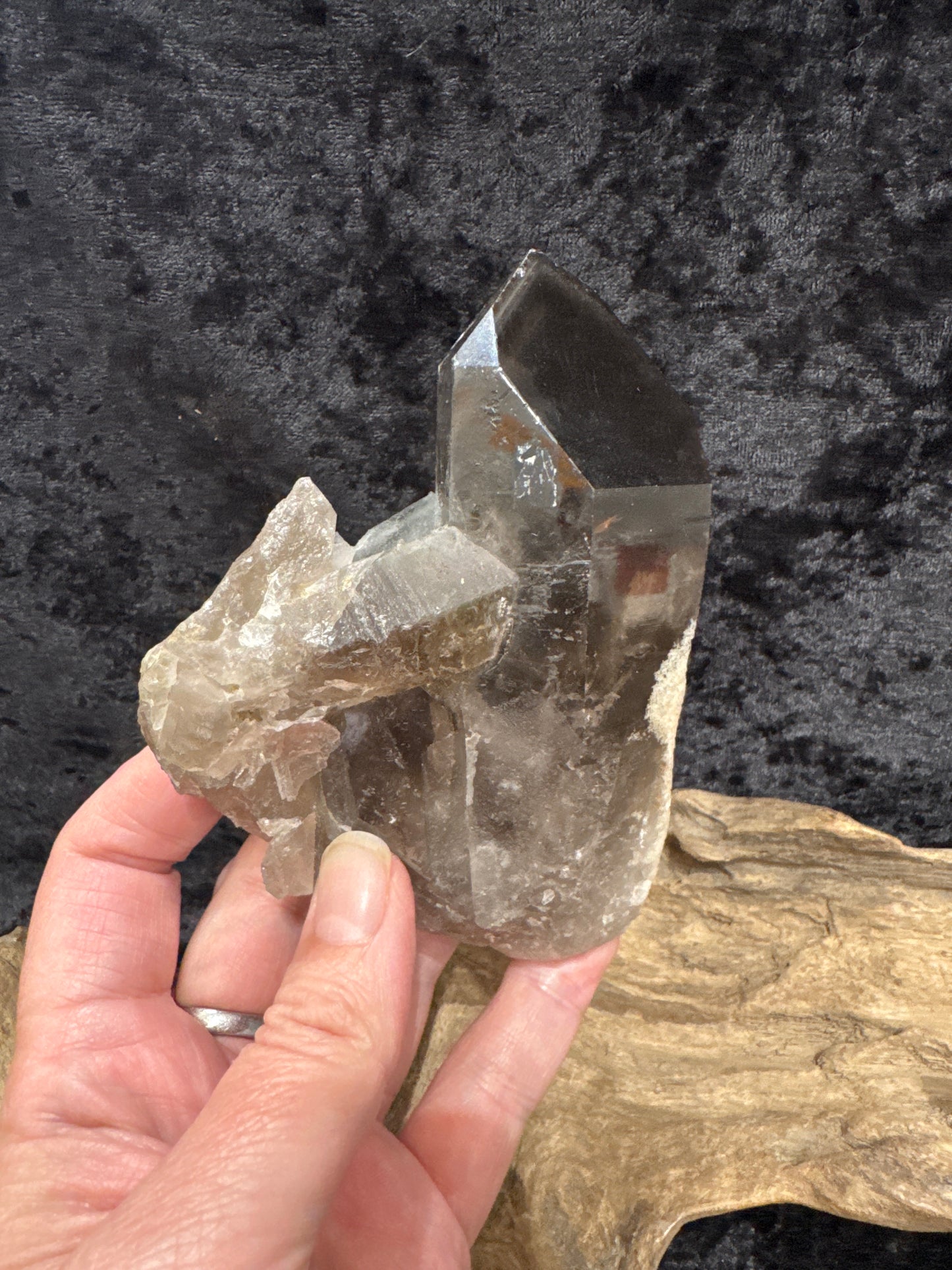 Smoky Quartz Channeler with Phantom Growth (Natural Formation)
