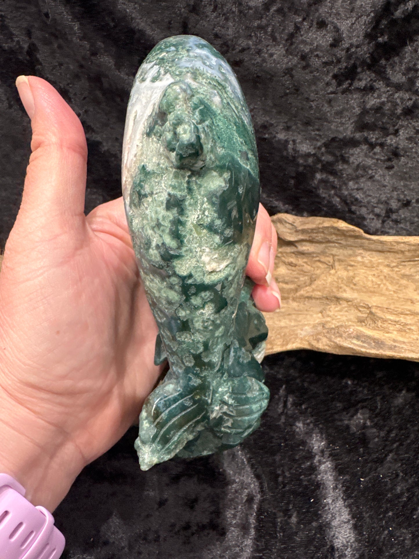 Moss Agate Dolphin