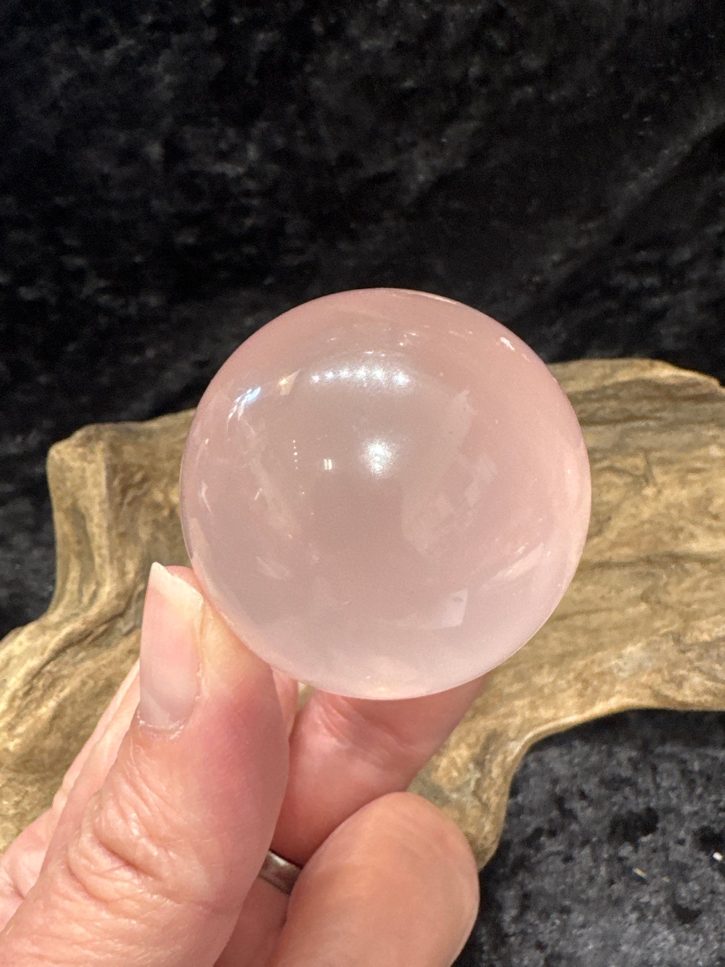 Rose quartz sphere
