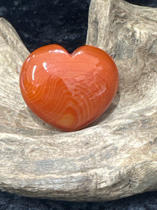 Carnelian Puff Heart