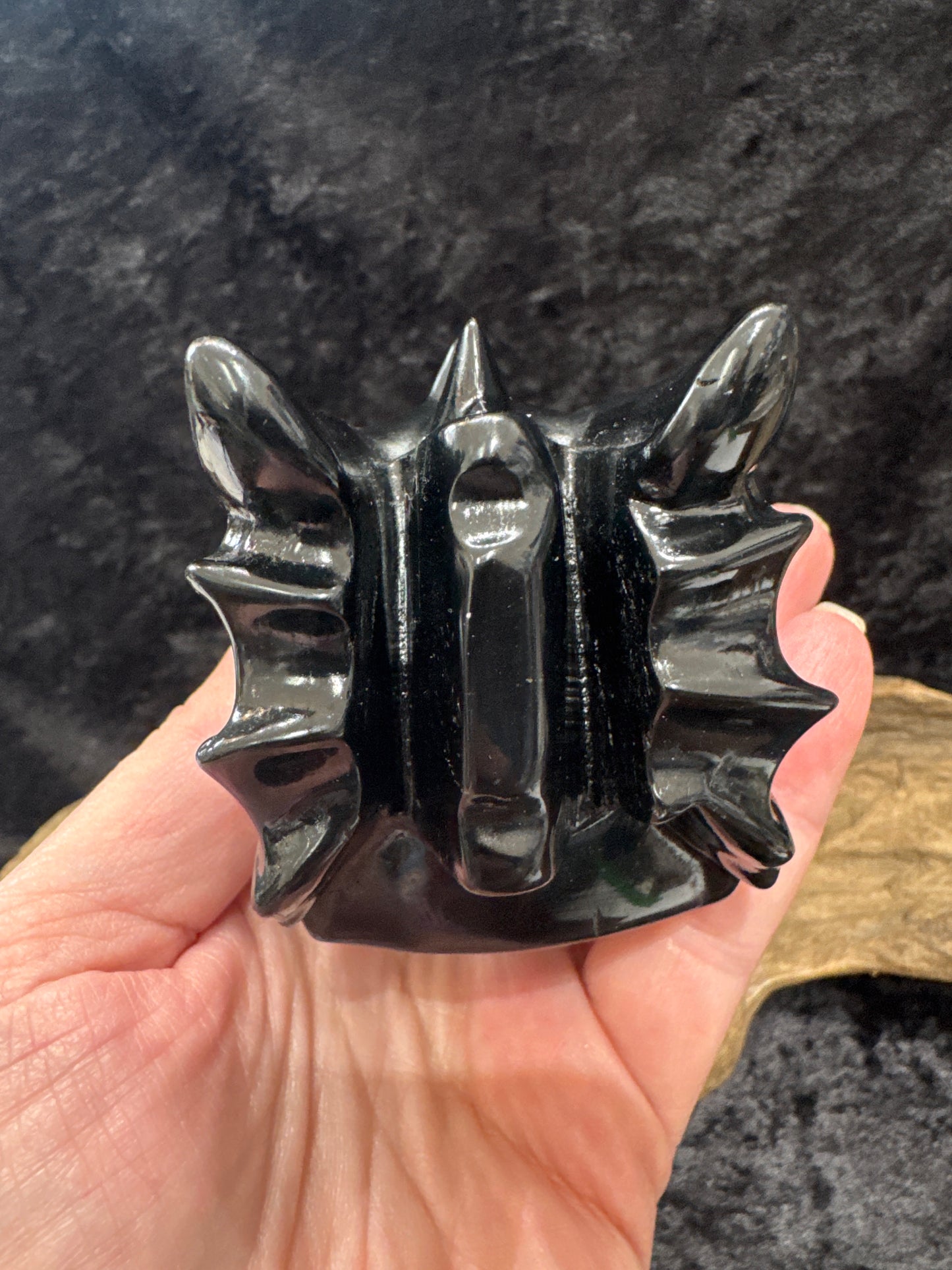 Obsidian Dragon Skull