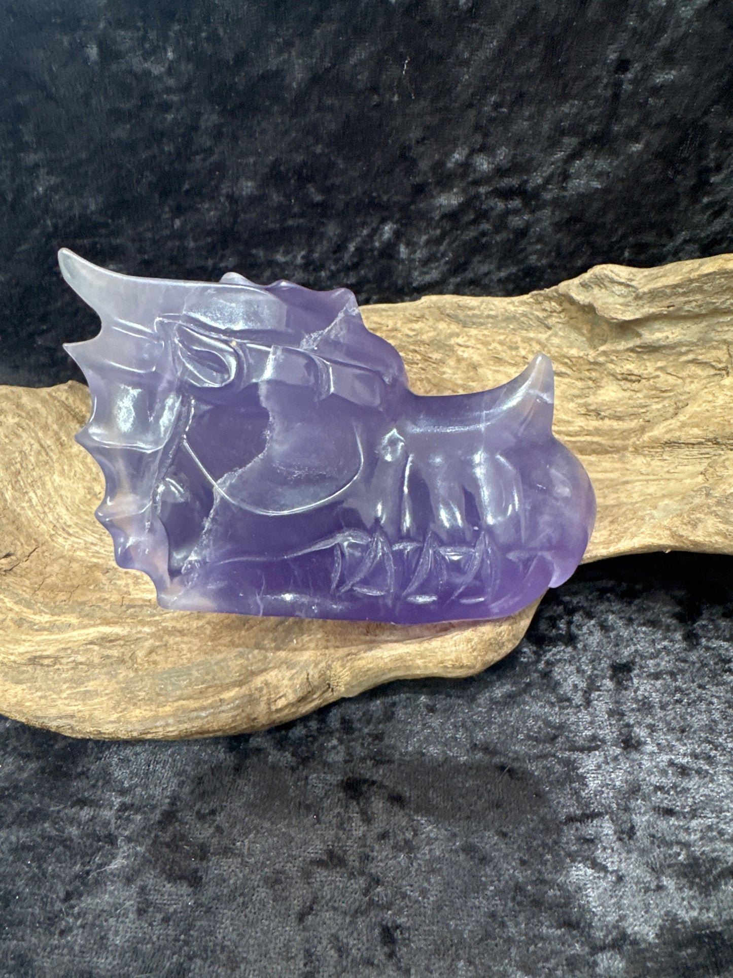 Fluorite Dragon Skull