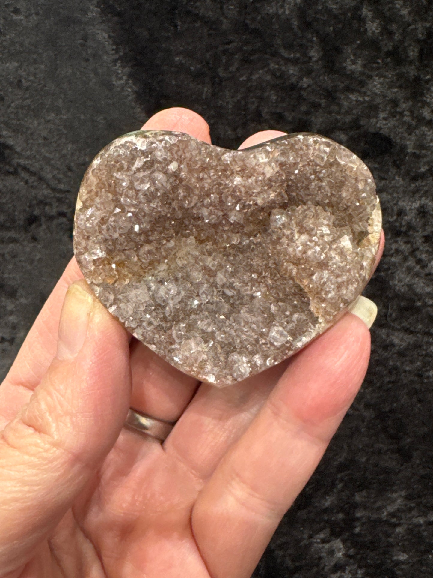 Druzy Amethyst heart