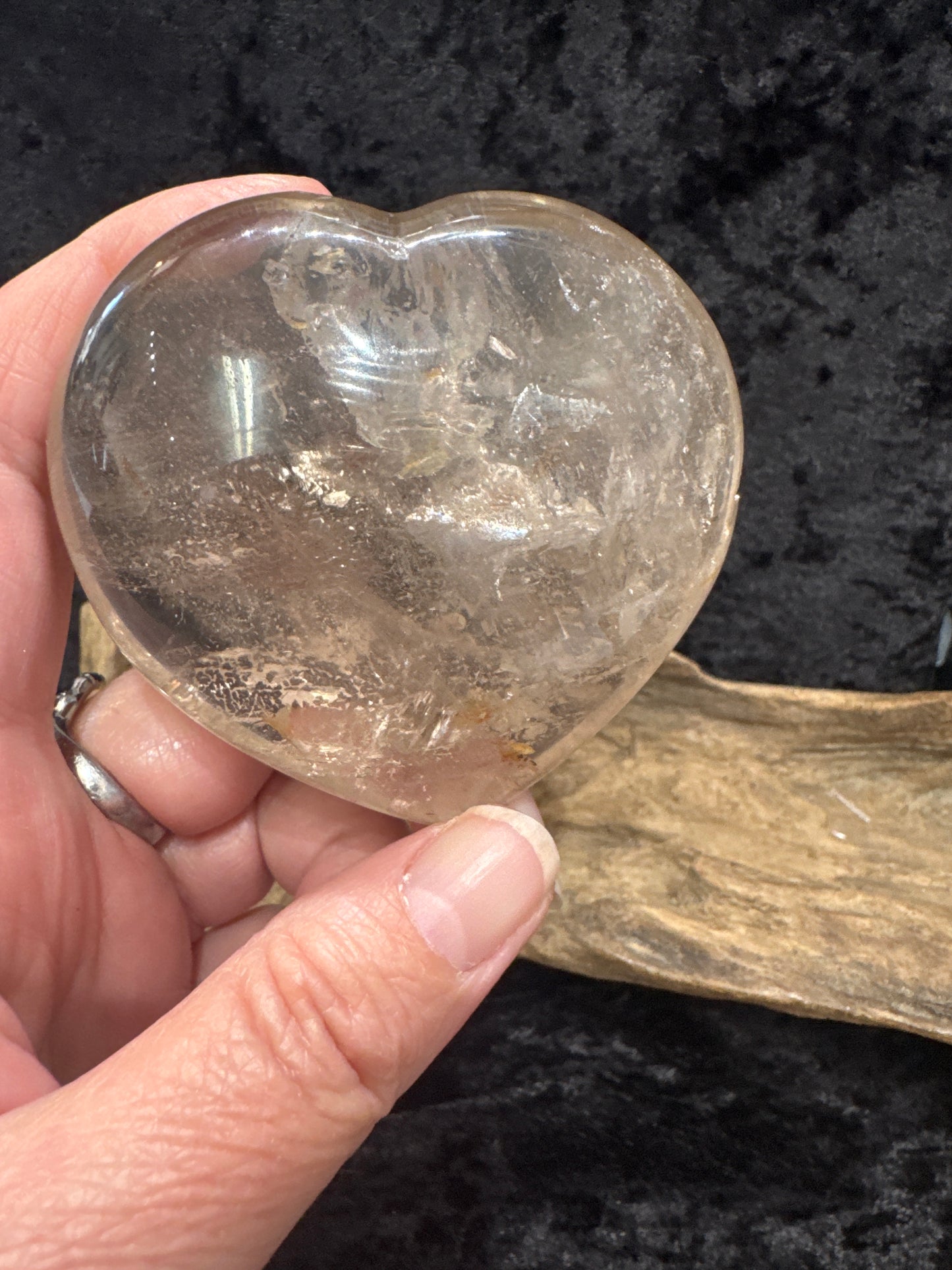 Smokey Quartz hearts