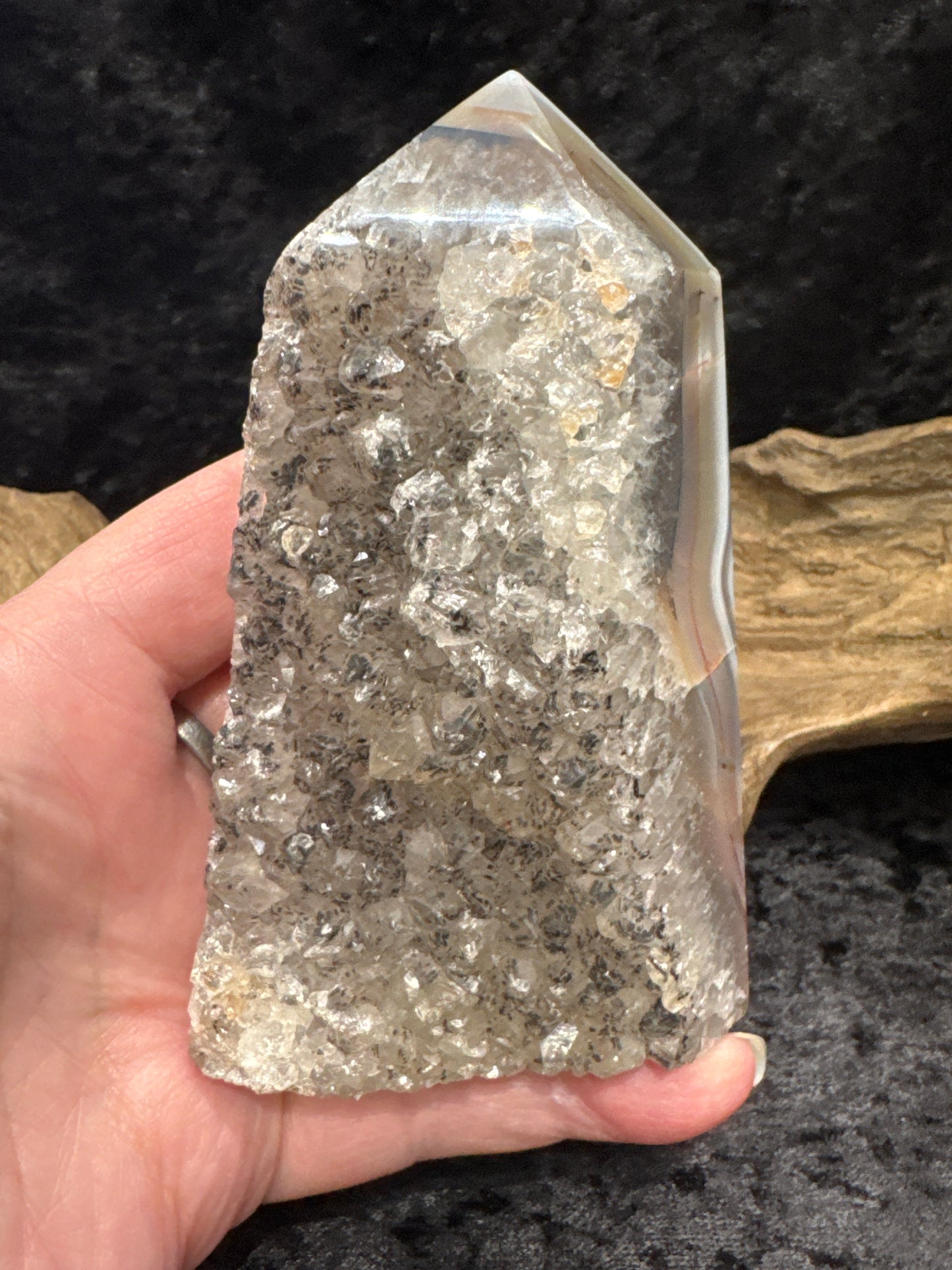 Druzy Agate towers
