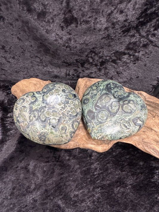 Kambaba Jasper Heart (Stromatolite)