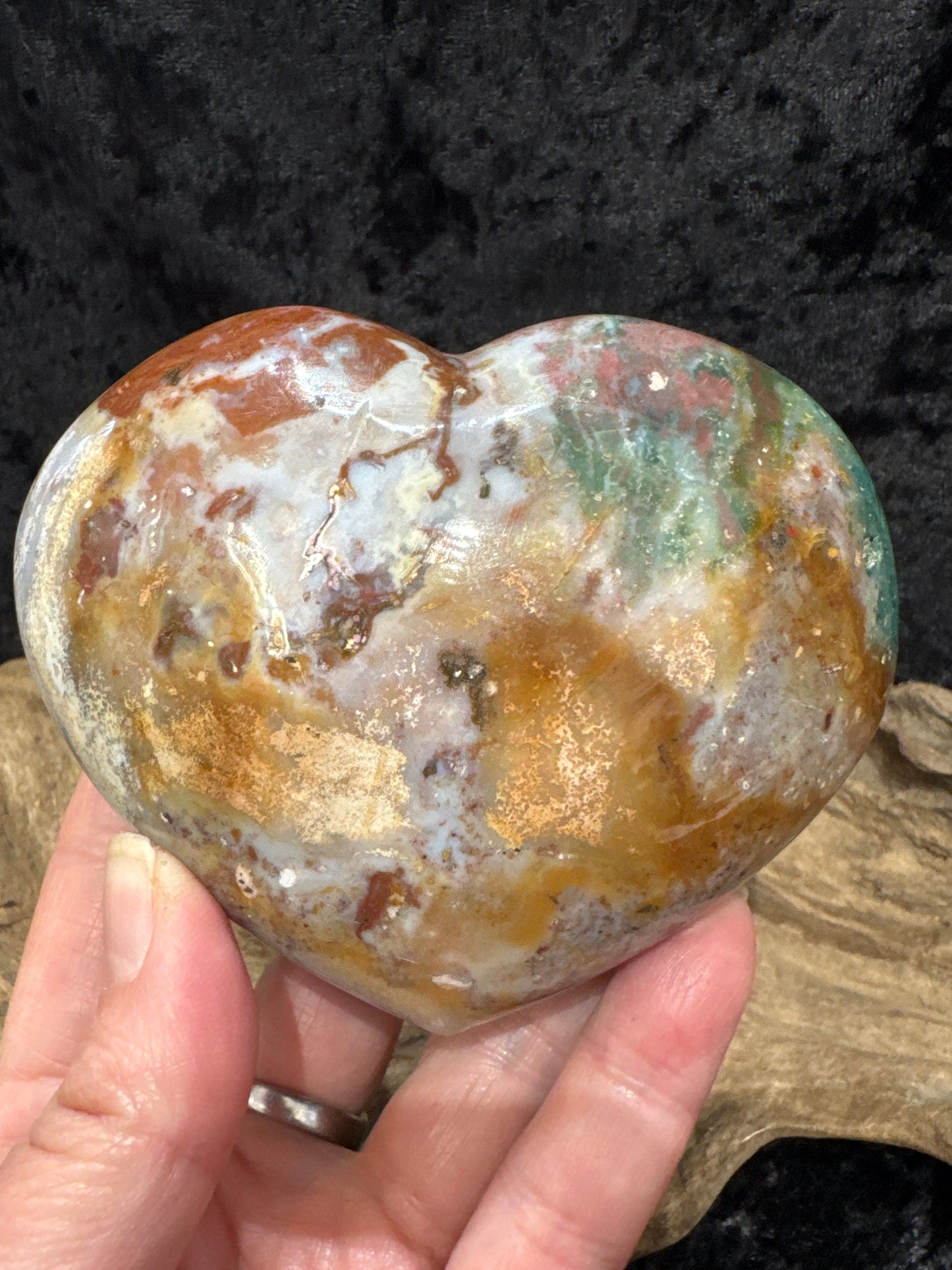 Sea Jasper (Orbicular Jasper) Hearts
