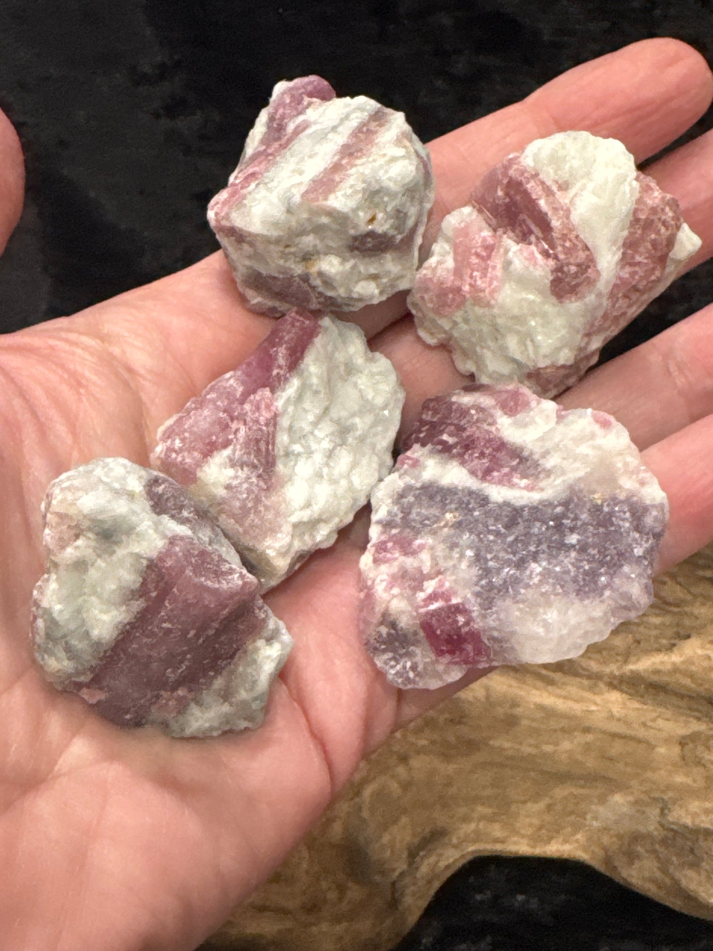 Pink tourmaline - raw/rough