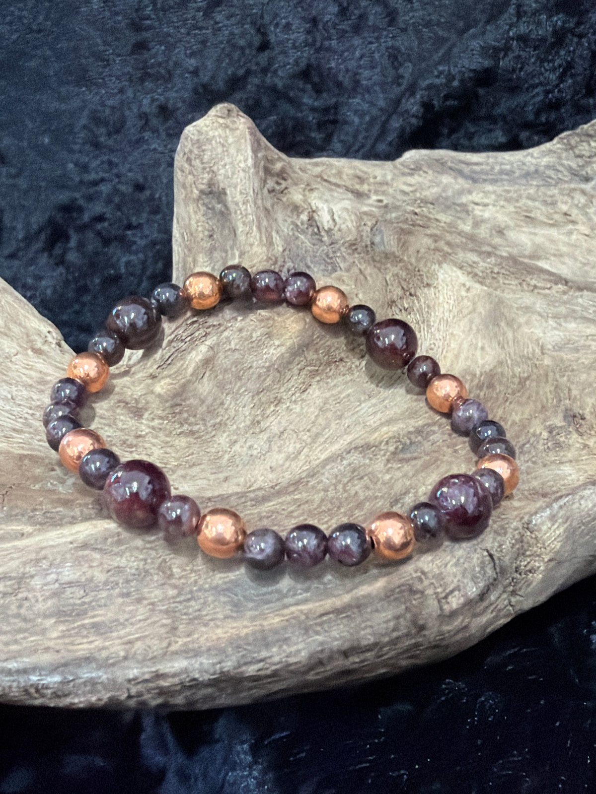 Gemstone and copper bracelets
