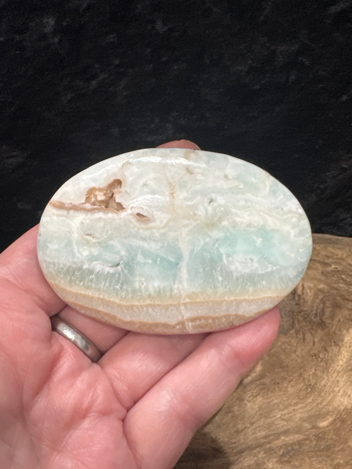 Caribbean Calcite Palm Stone - Pakistan