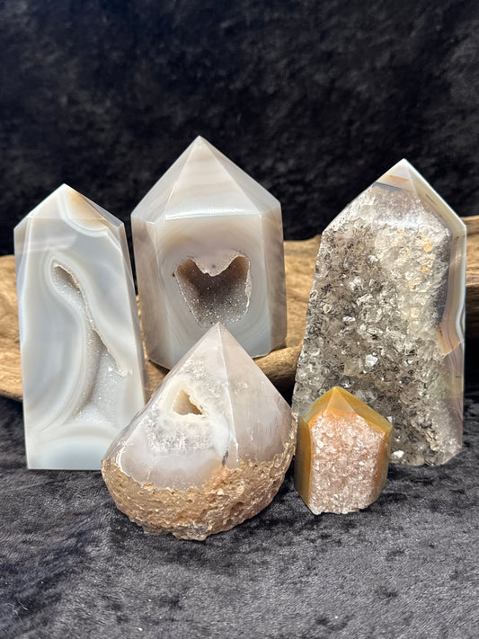 Druzy Agate towers