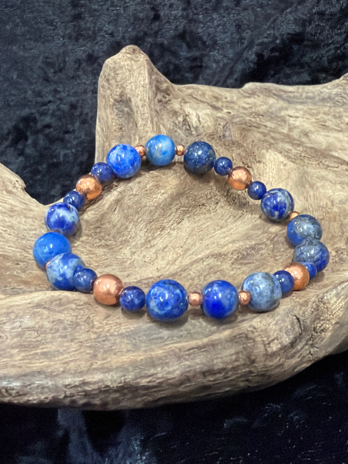 Gemstone and copper bracelets