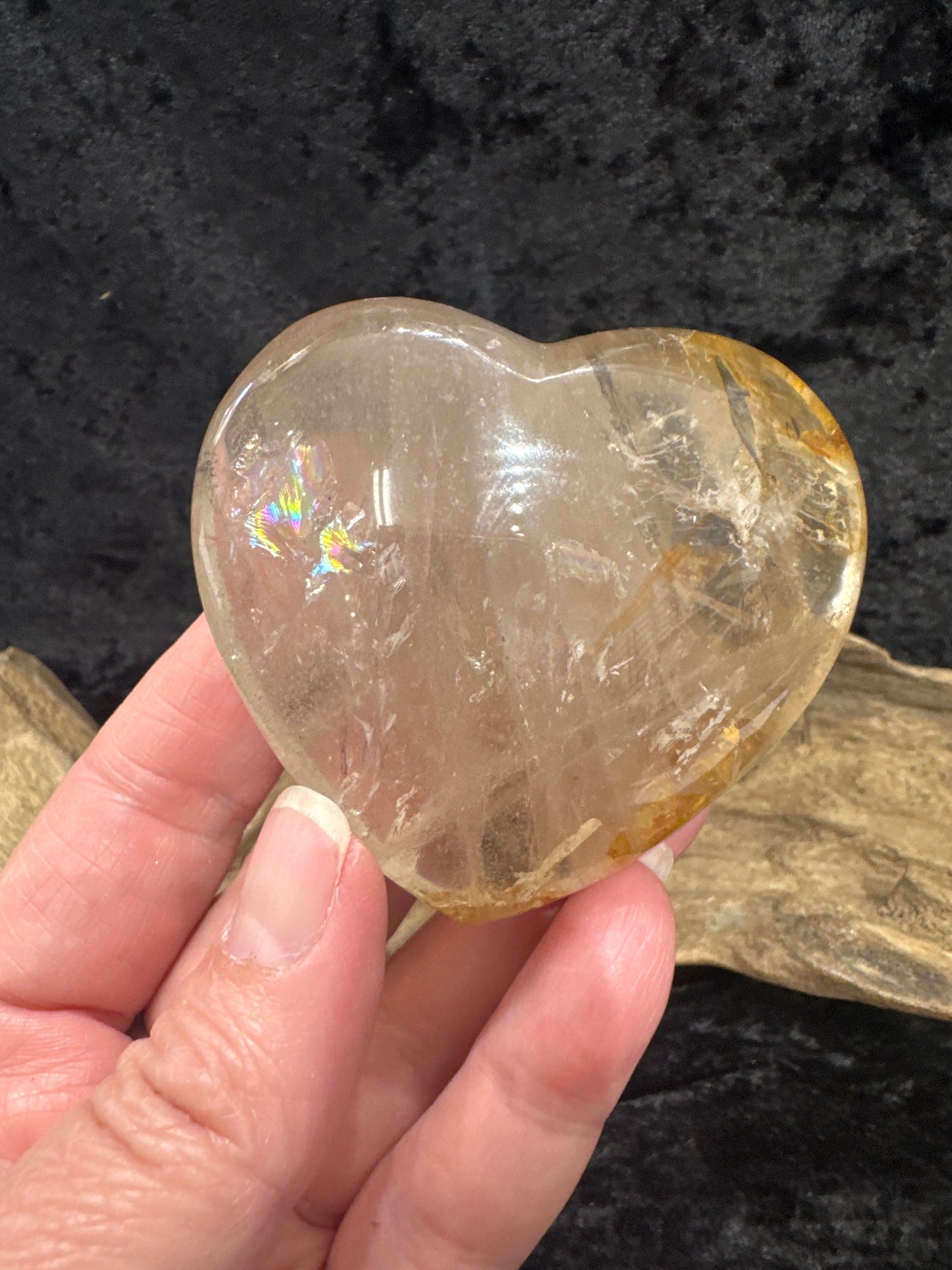 Smokey Quartz hearts