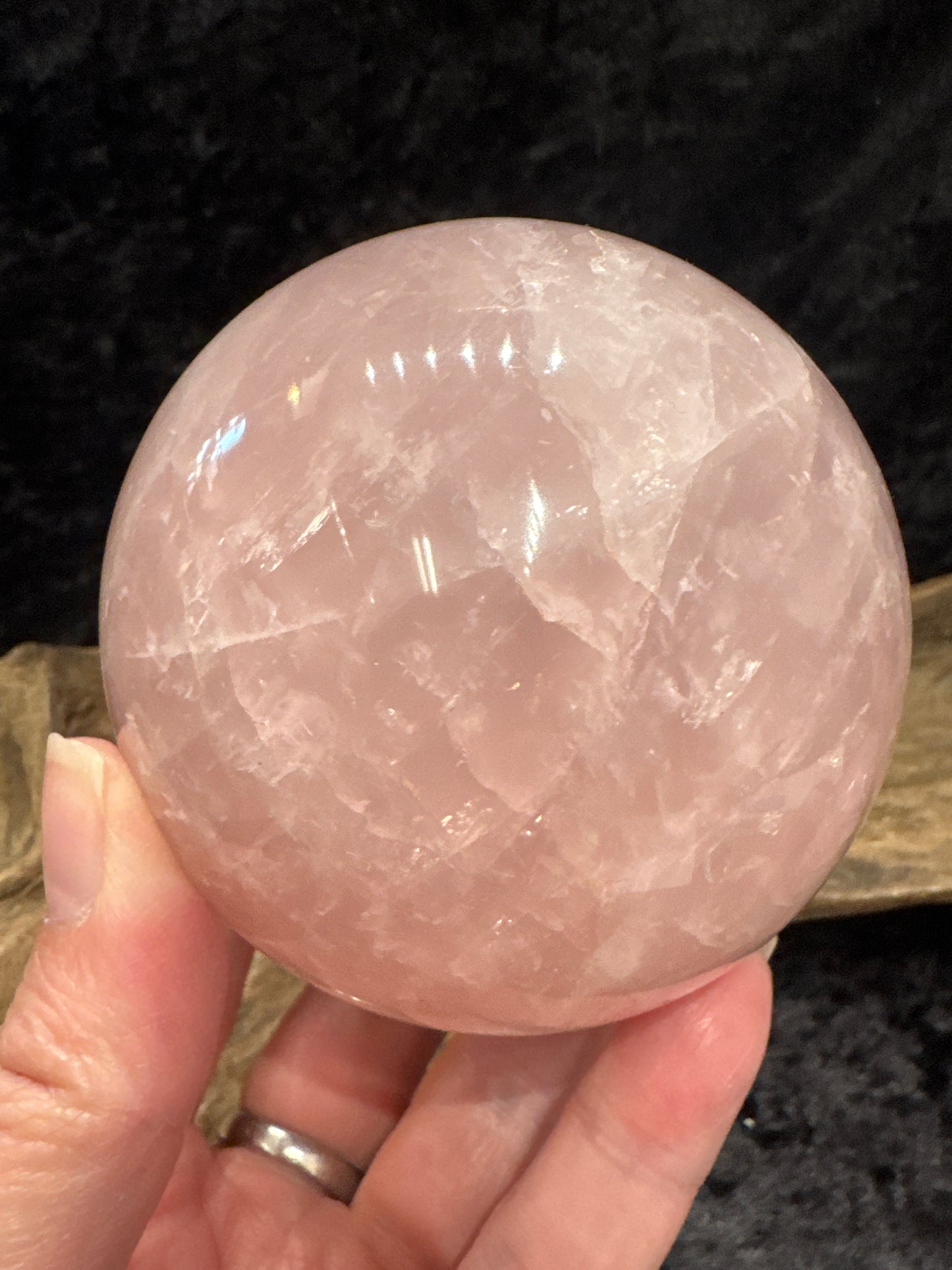 Rose quartz sphere