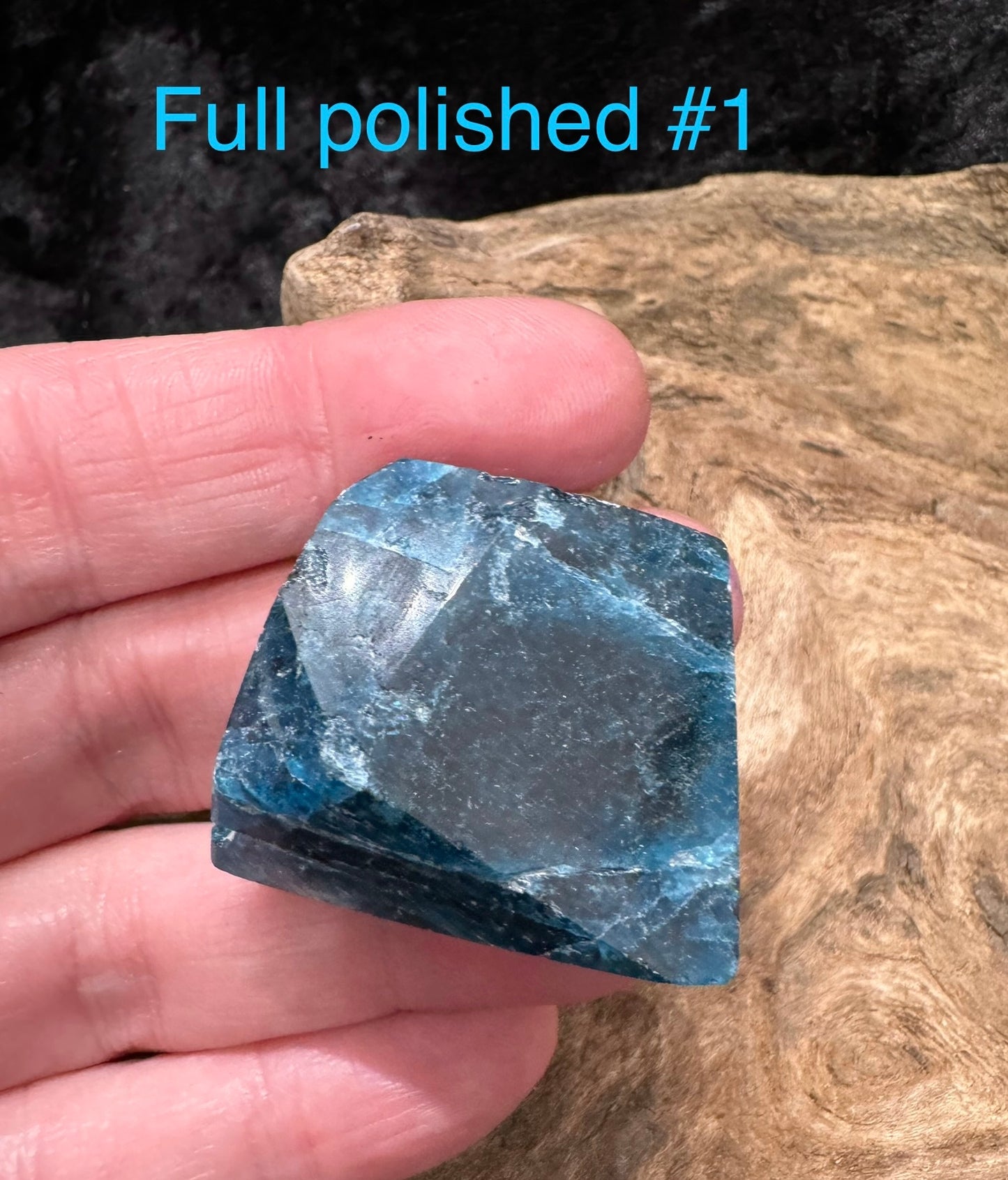 Apatite half polished points