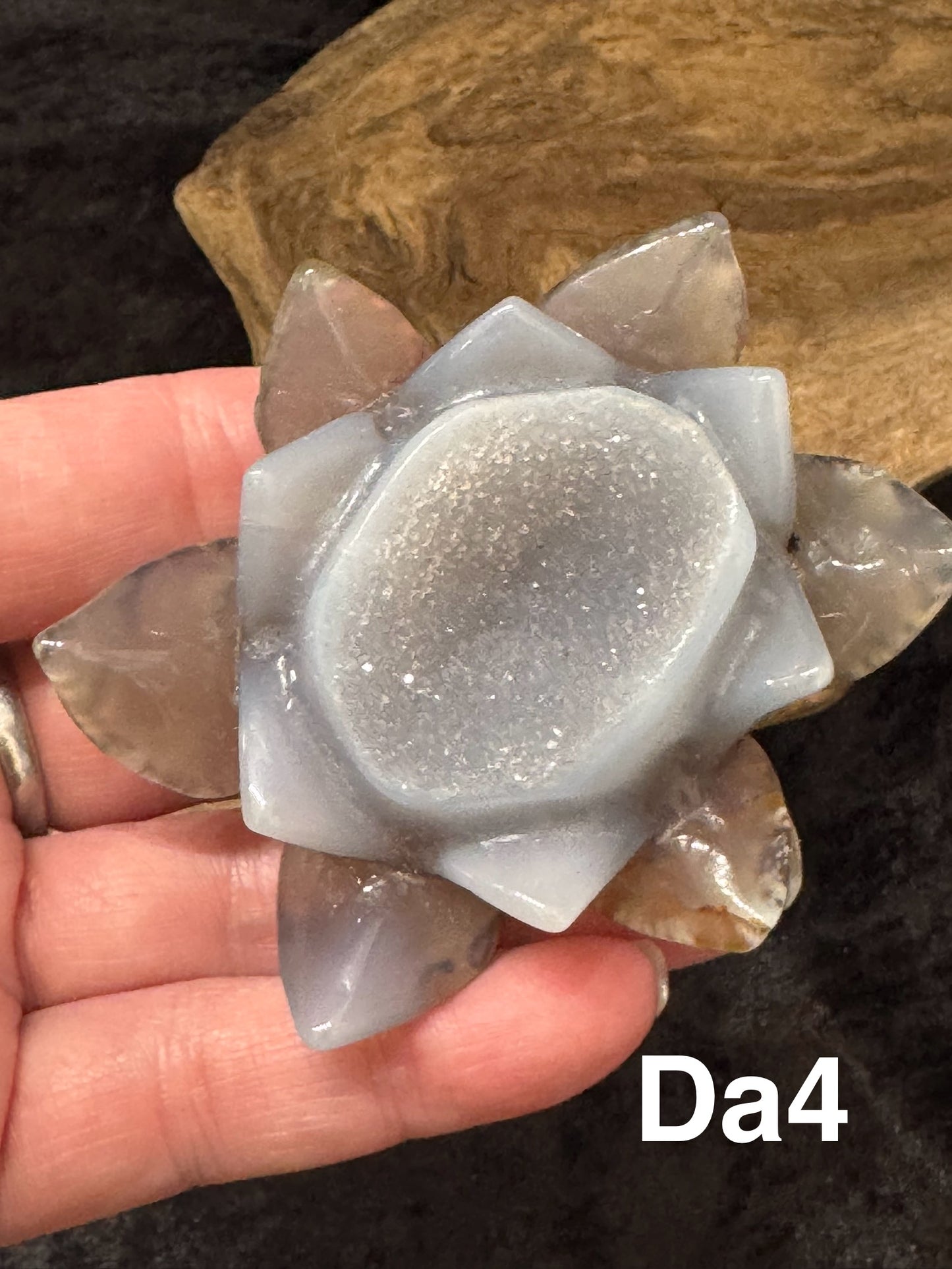 Druzy Agate Lotus