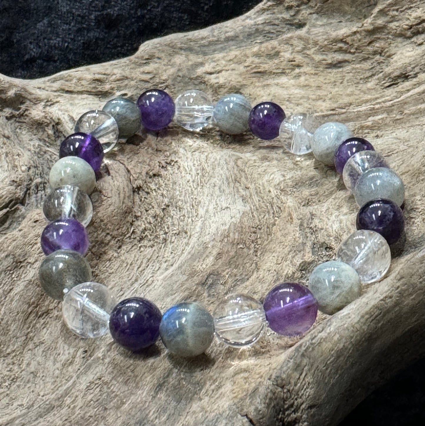 Handmade beaded intention bracelet