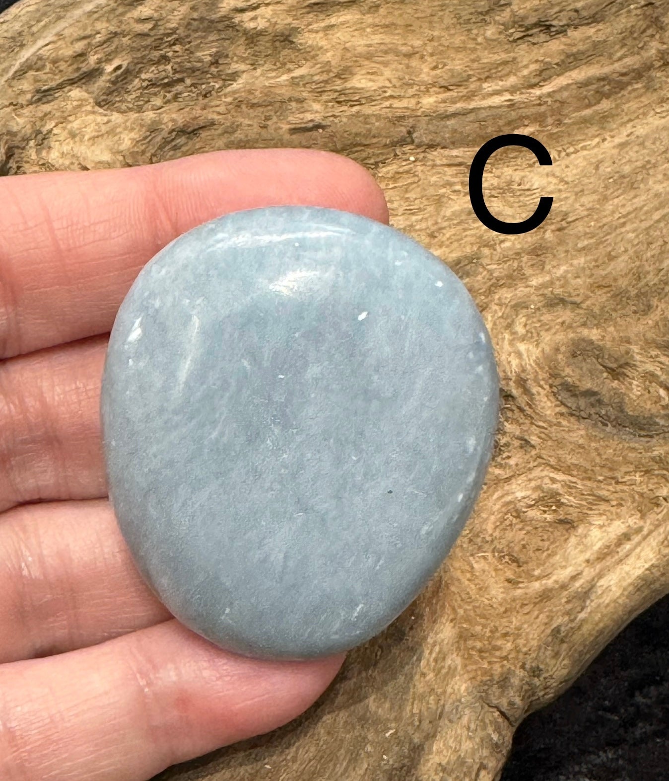 Angelite Palm Stone