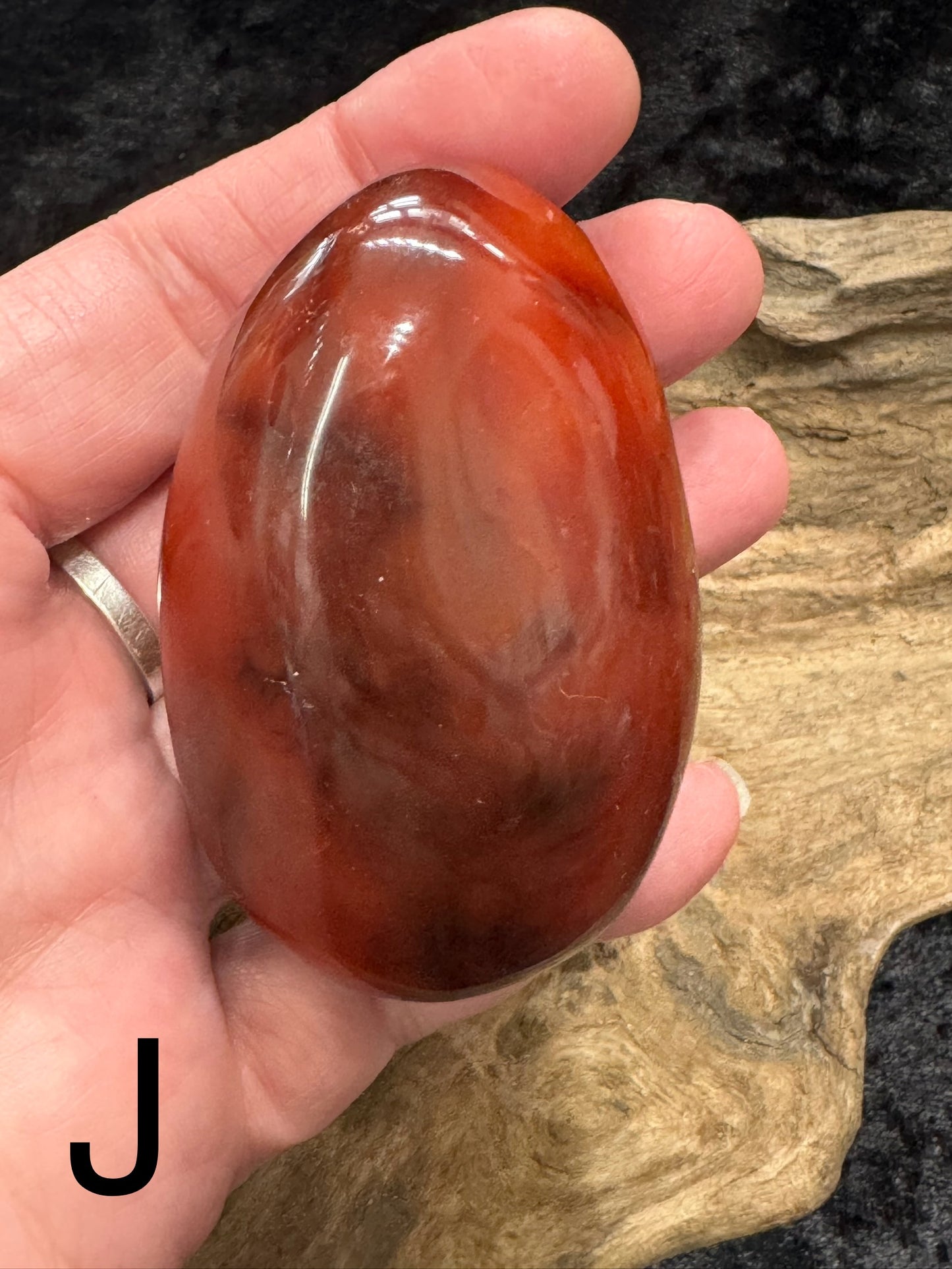 Carnelian palm stone