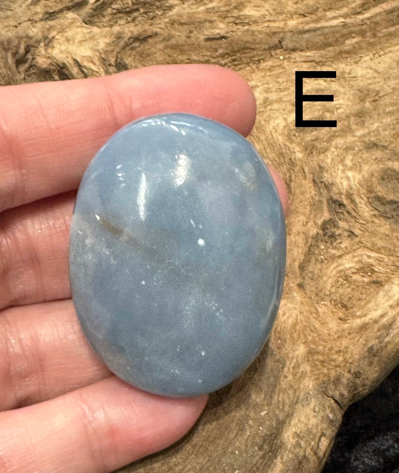 Angelite Palm Stone