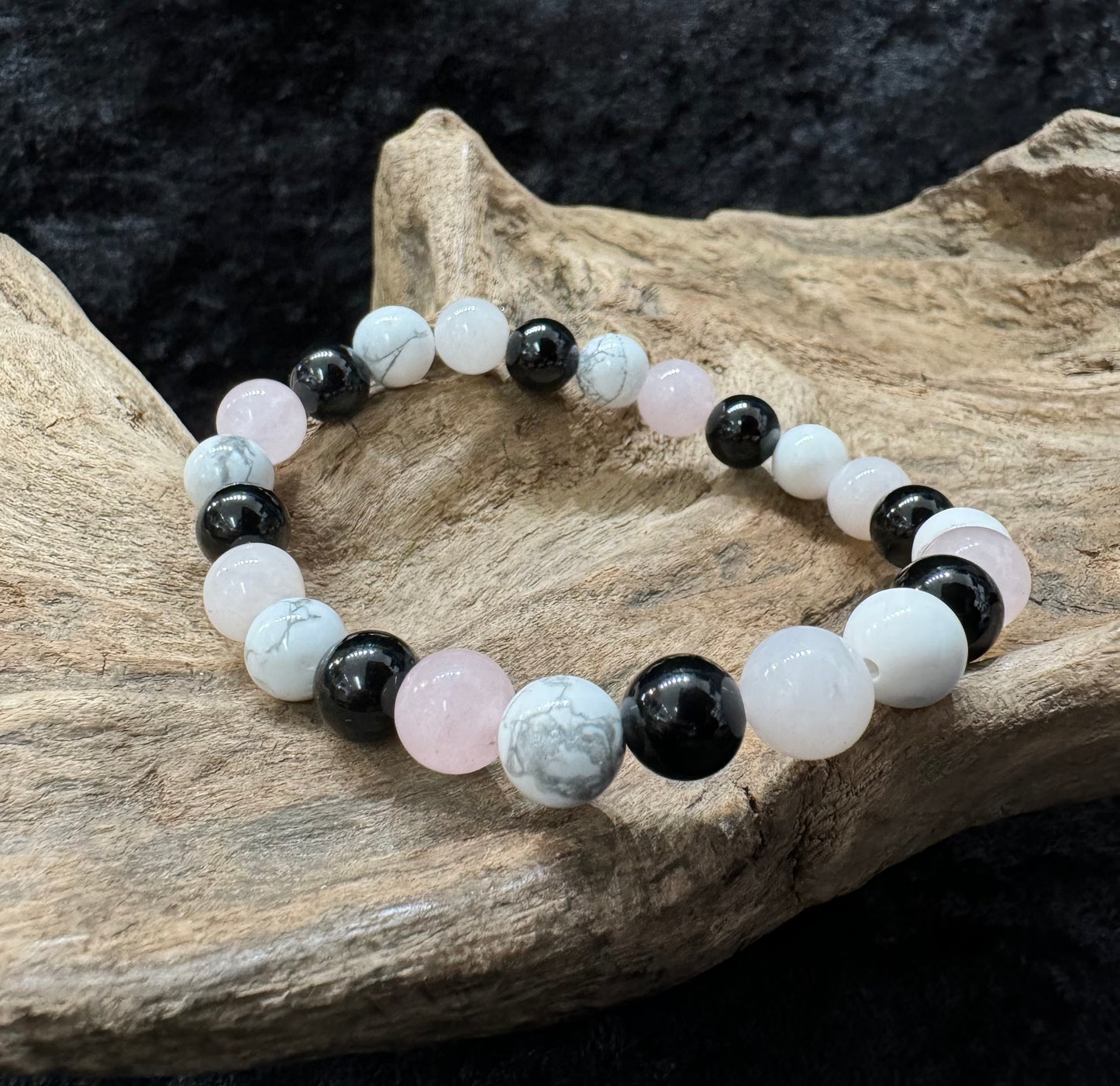 Handmade beaded intention bracelet