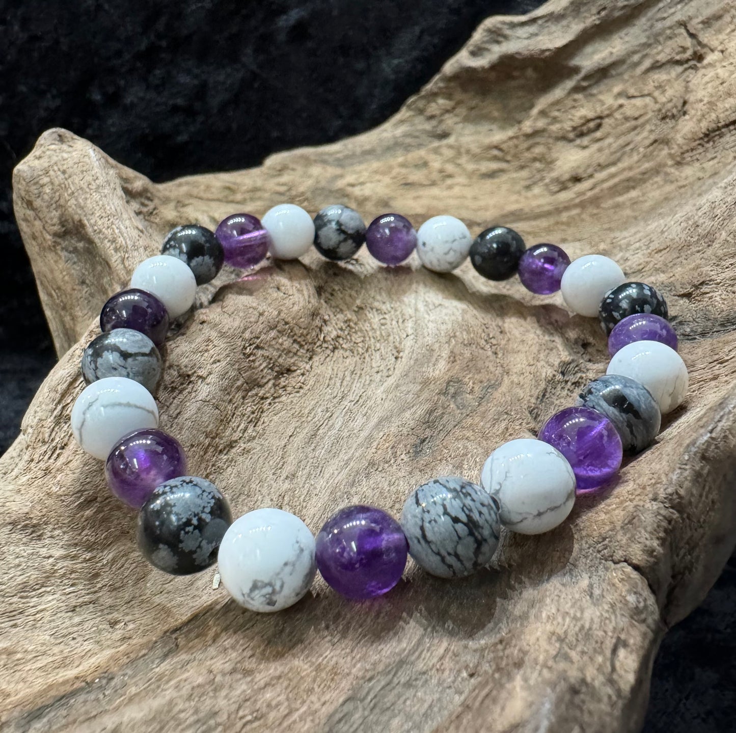 Handmade beaded intention bracelet