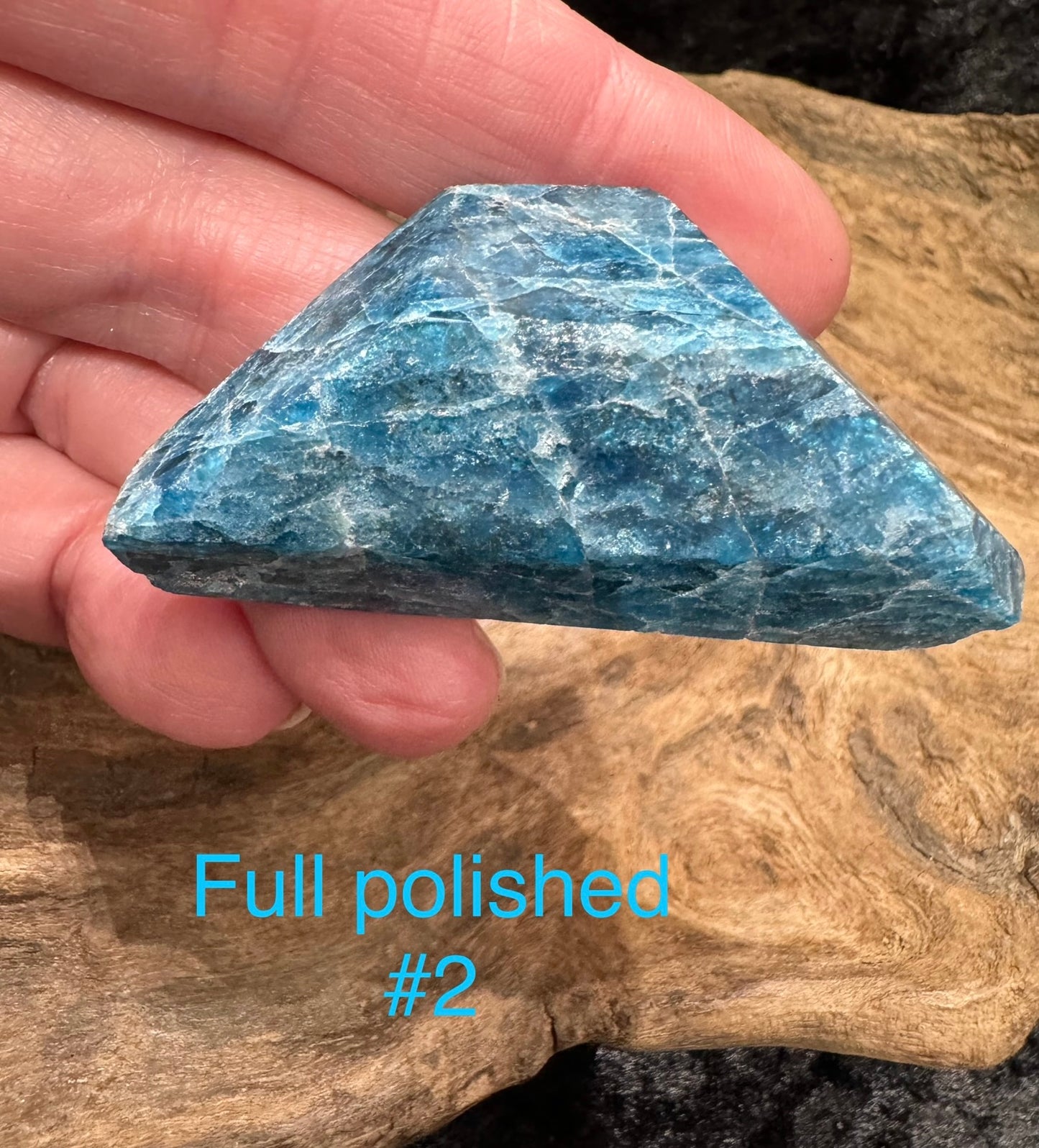 Apatite half polished points