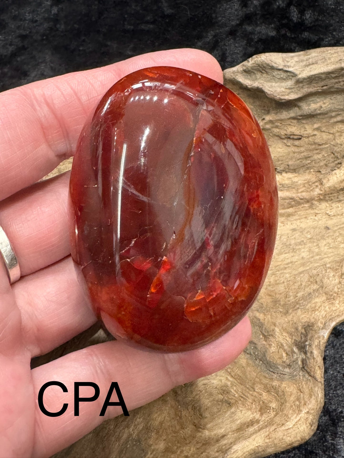 Carnelian palm stone