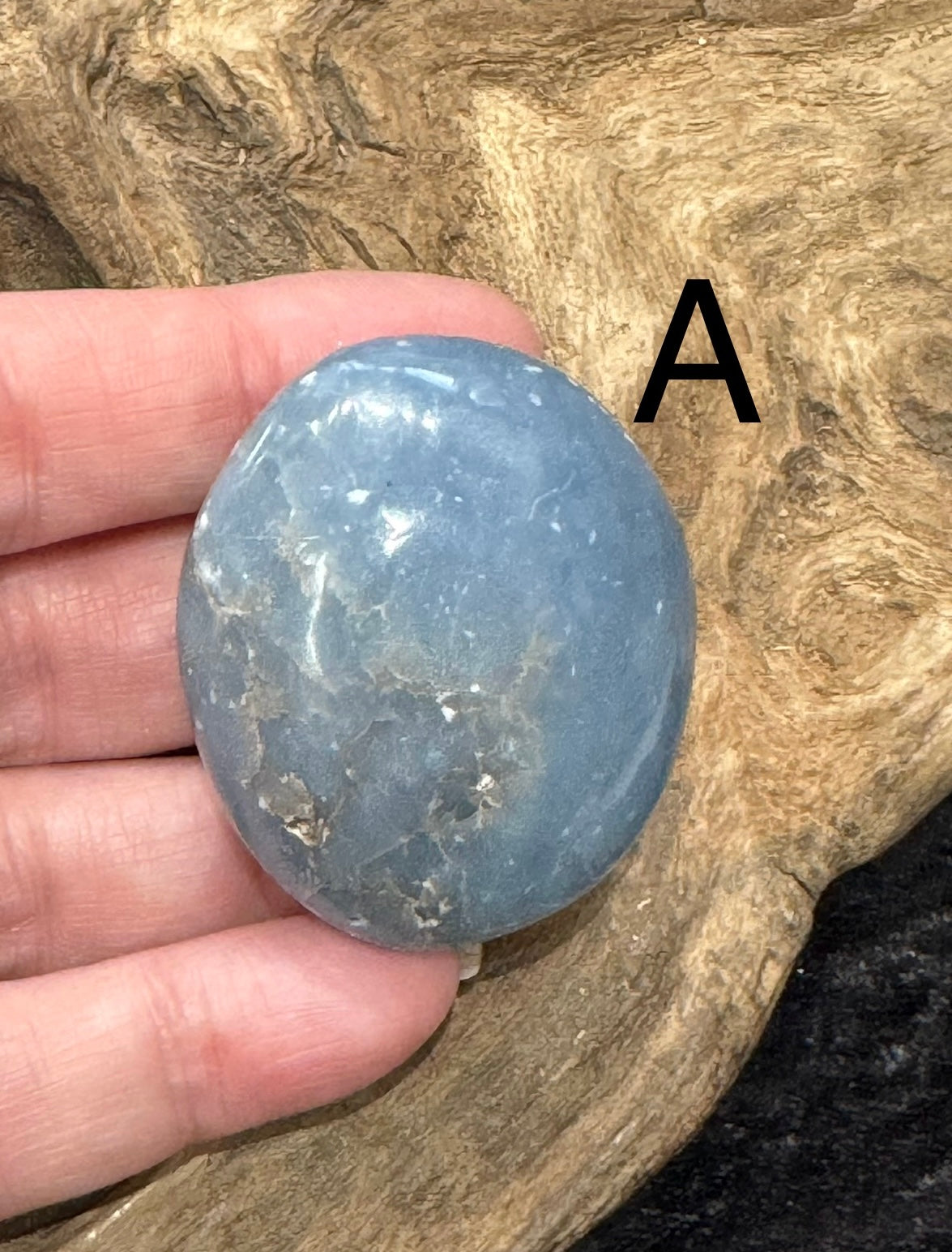 Angelite Palm Stone