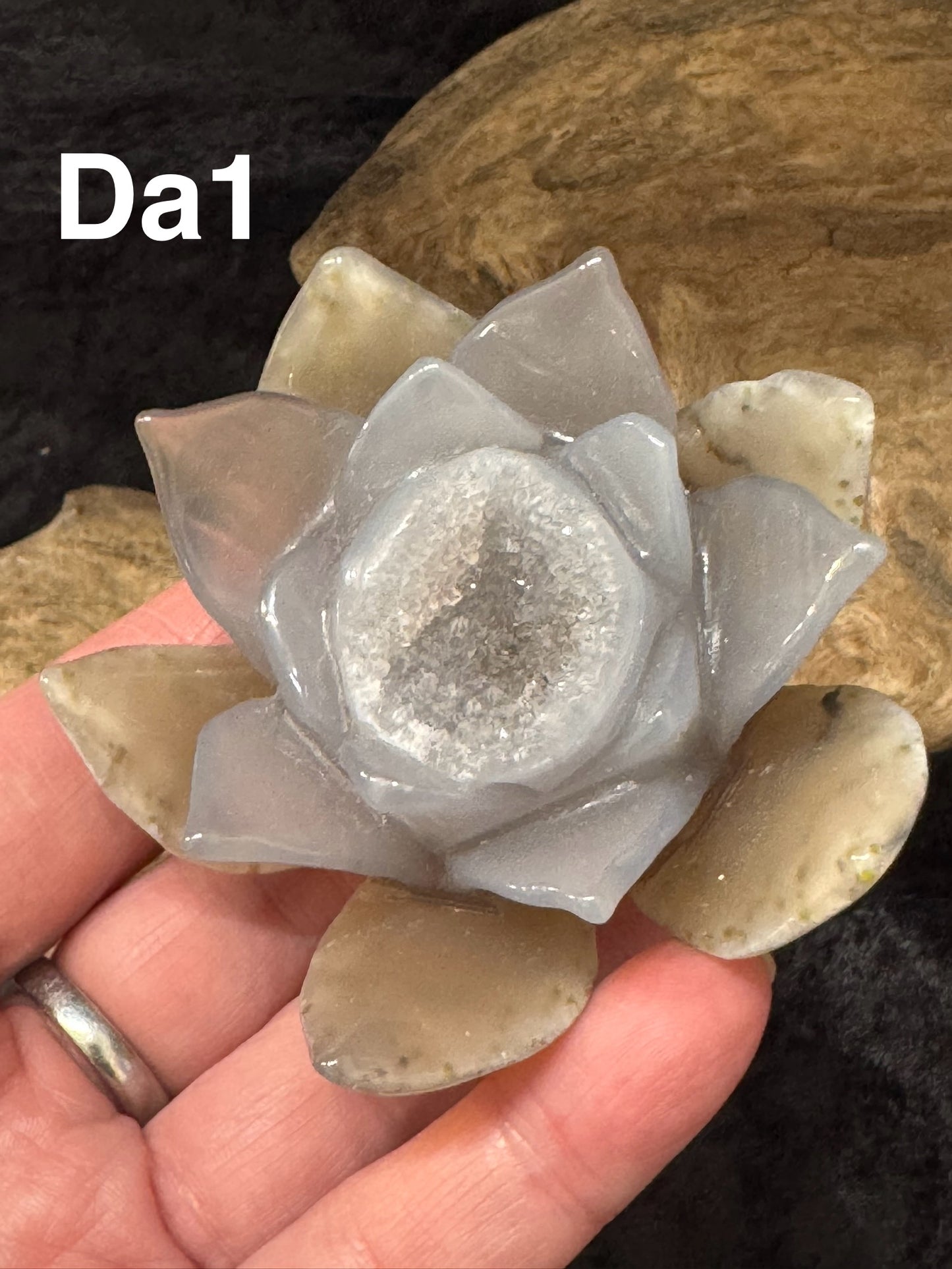 Druzy Agate Lotus