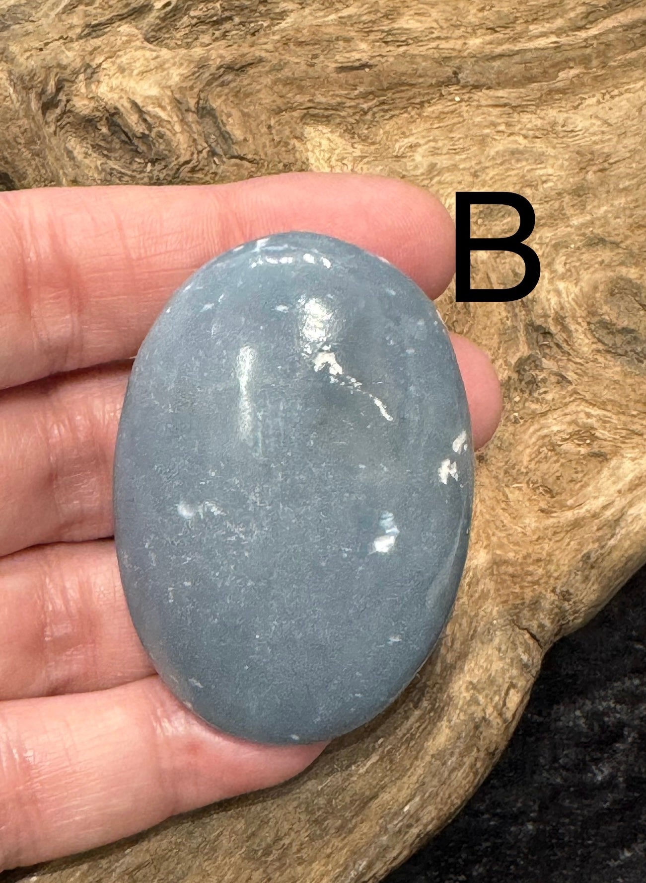 Angelite Palm Stone