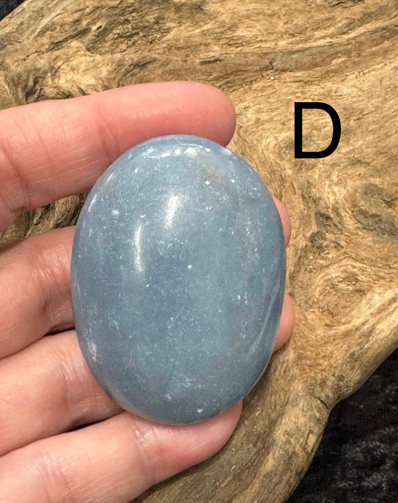 Angelite Palm Stone