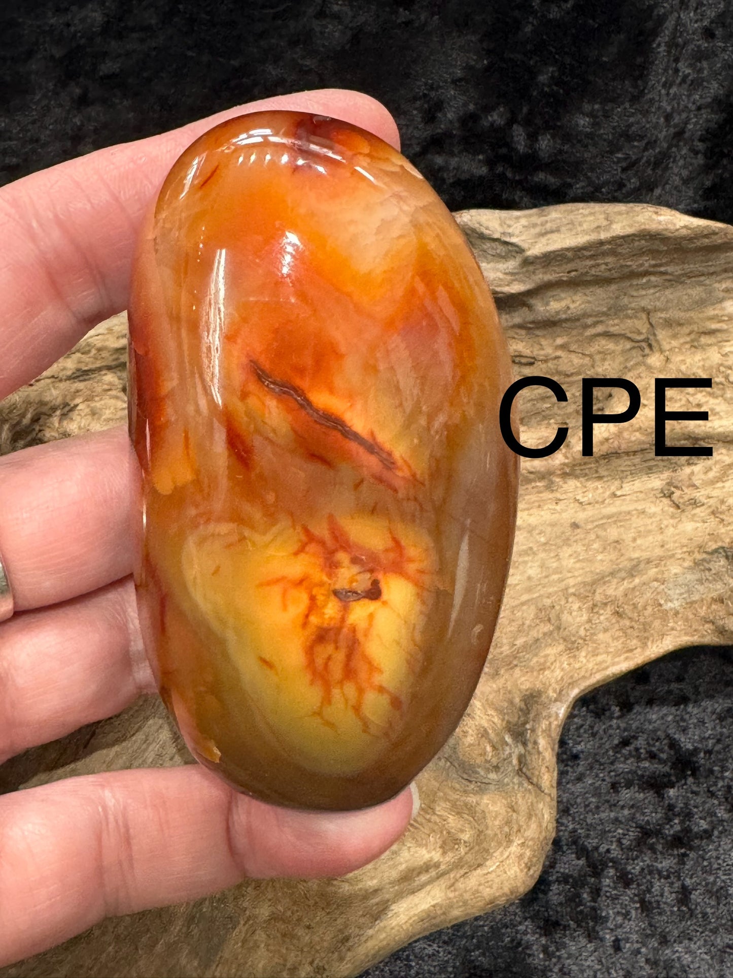 Carnelian palm stone