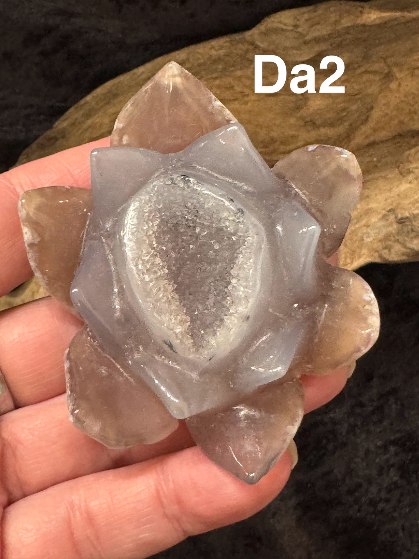 Druzy Agate Lotus