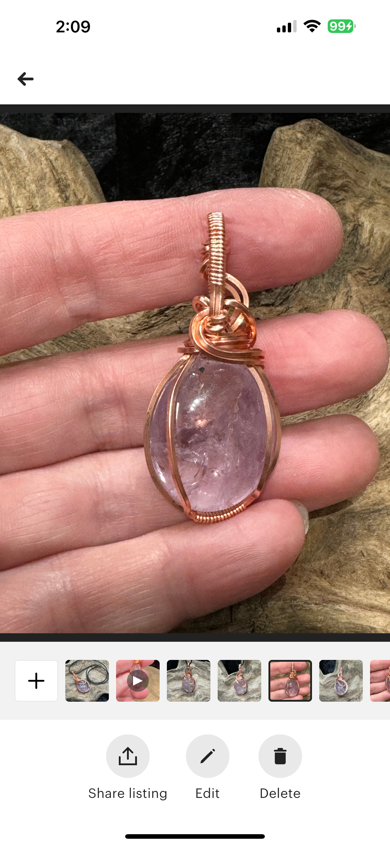 Amethyst wire wrapped pendant - I am connected