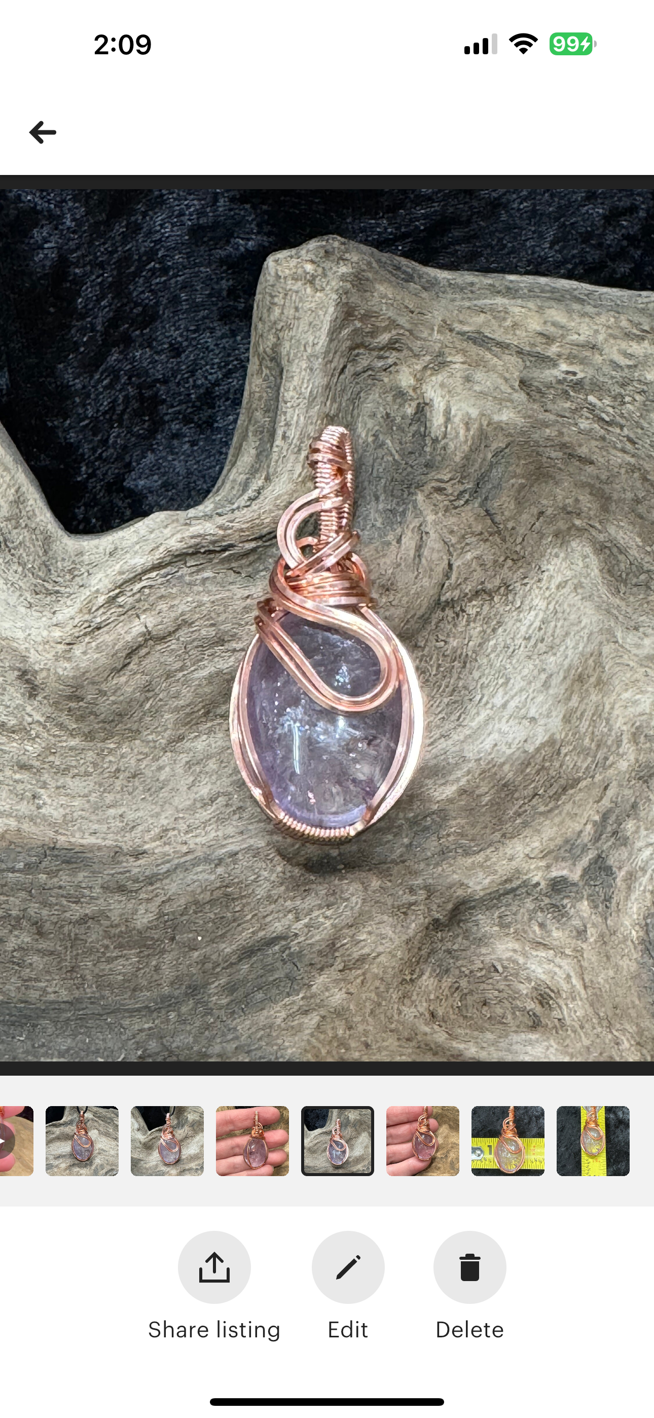 Amethyst wire wrapped pendant - I am connected