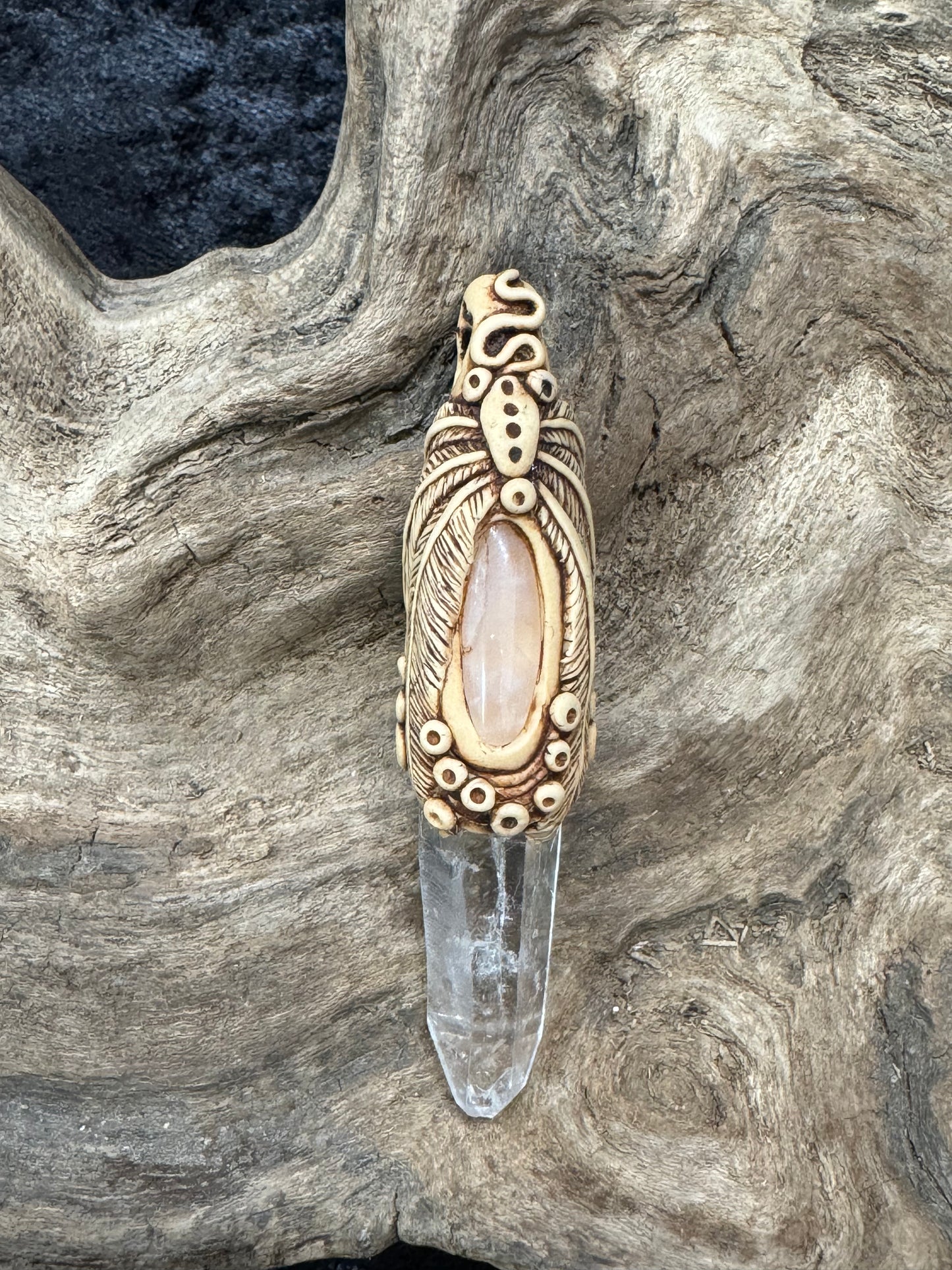 Quartz with Rose Quartz pendant