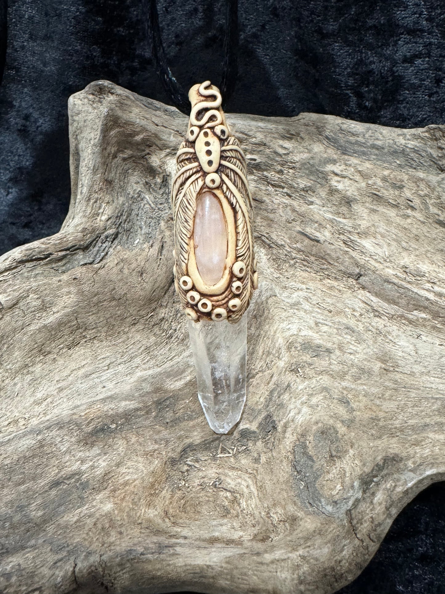 Quartz with Rose Quartz pendant