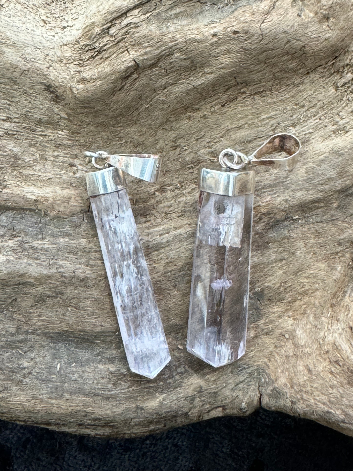 Kunzite pendants