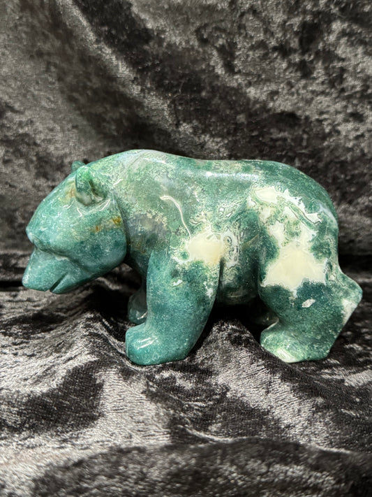 Moss Agate Bear