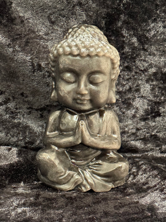 Silver Sheen Obsidian Buddha