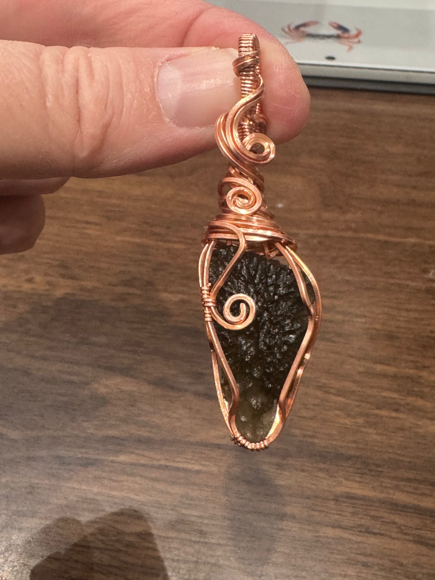 Moldavite wire wrap